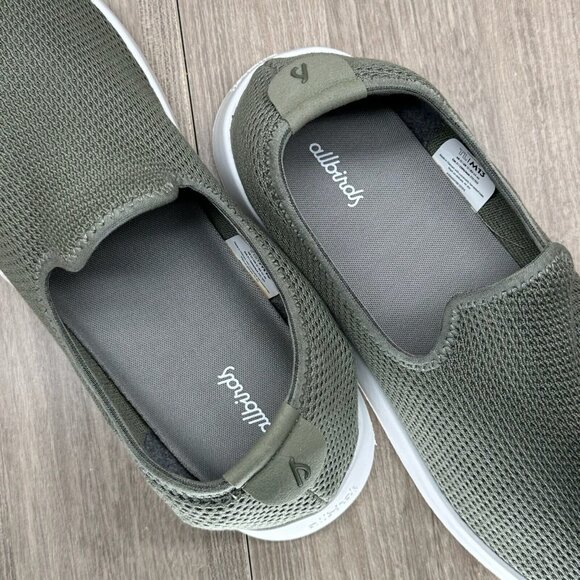 Allbirds Shoes Mens Size 13 Tree Loungers Slip On Sneakers Comfort Gray/Green - Picture 10 of 12